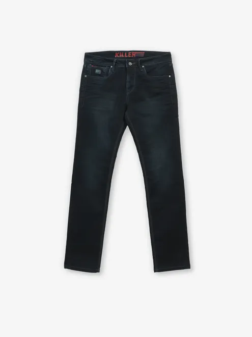 KILLER black slim fit jeans in denim