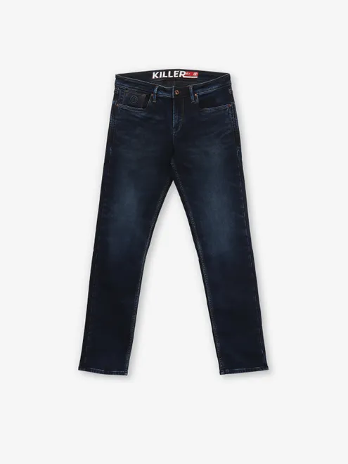 KILLER navy blue washed denim jeans