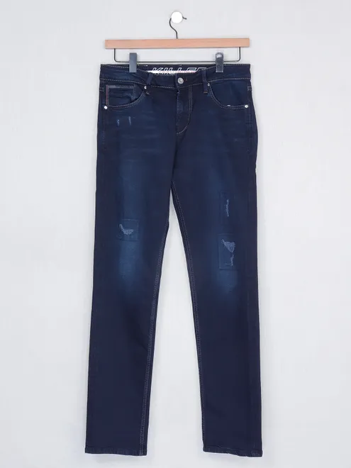 Killer navy casual washed slim fit denim jeans