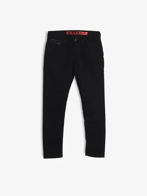 KILLER solid black ankle fit jeans