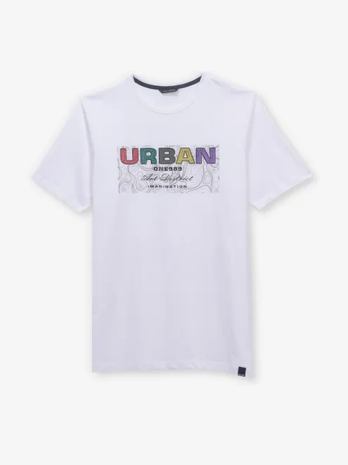 KILLER white printed cotton half sleeve t-shirt