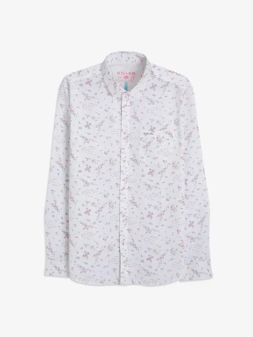 Killer white printed full sleeve shirt