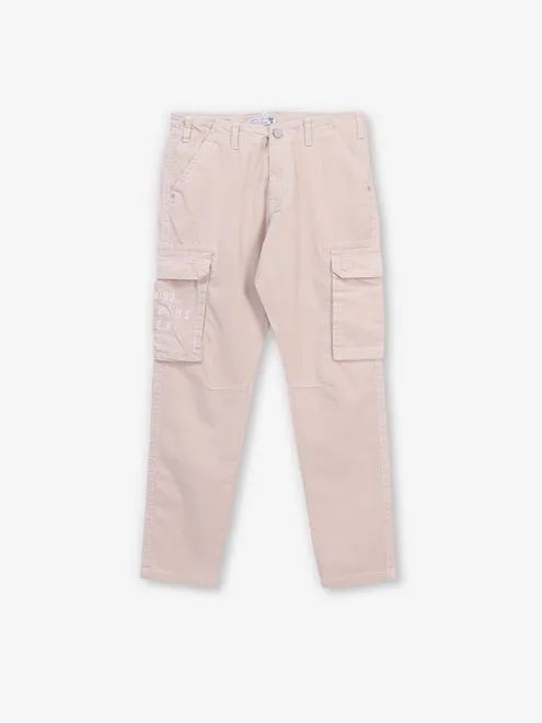 KOZZAK beige super skinny fit cargo jeans