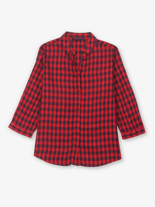 KRAUS red checks cotton shirt