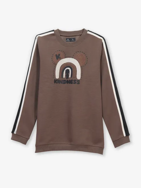 KUCH KUCH brown cotton t-shirt with full sleeves