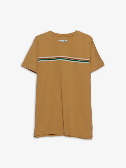 Kuch Kuch khaki cotton slim fit t shirt