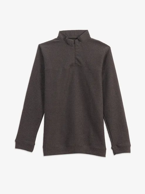 KUCHKUCH brown bandgala t-shirt