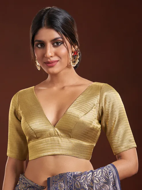 Latest beige silk blouse