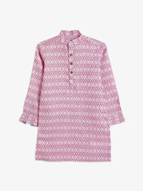 Latest mauve pink printed kurta