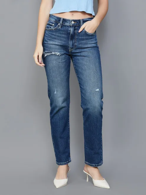 LEVIS denim blue straight fit jeans