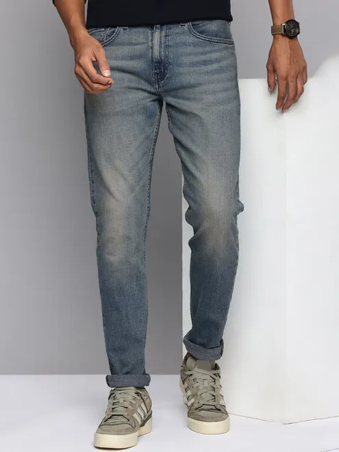 LEVIS washed blue 512 slim taper fit denim jeans