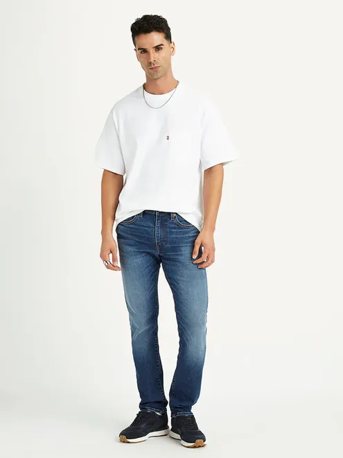 LEVIS washed blue denim slim fit jeans