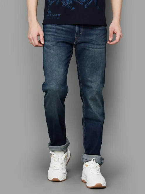 LEVIS washed dark blue mens denim collection