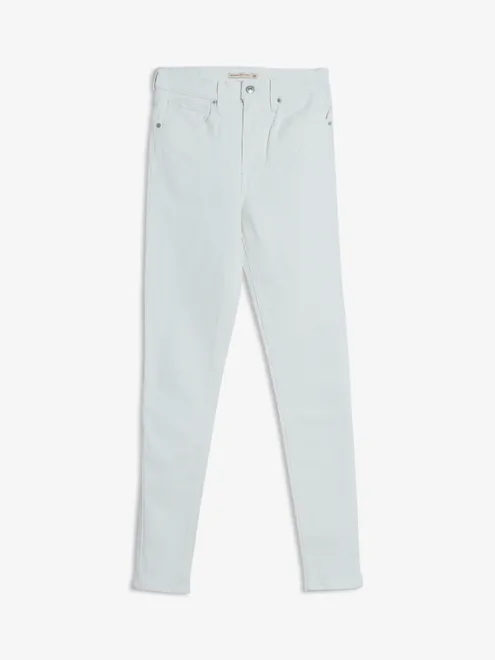 Levis white solid super skinny jeans