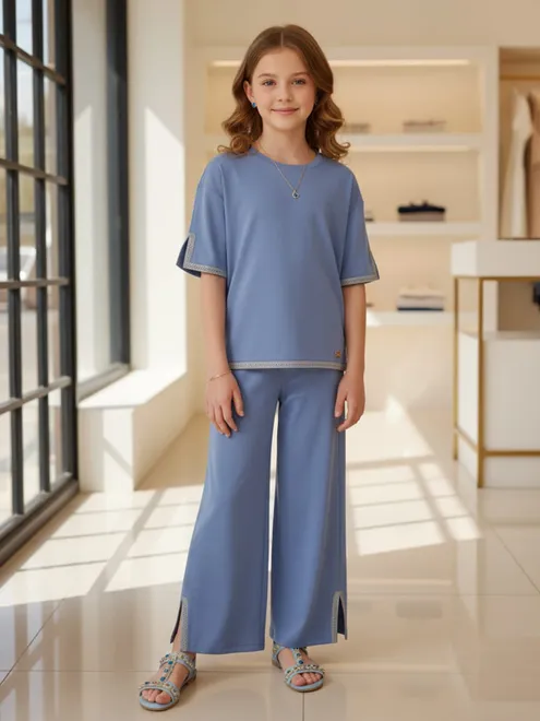 Light blue co ord set for casual wear