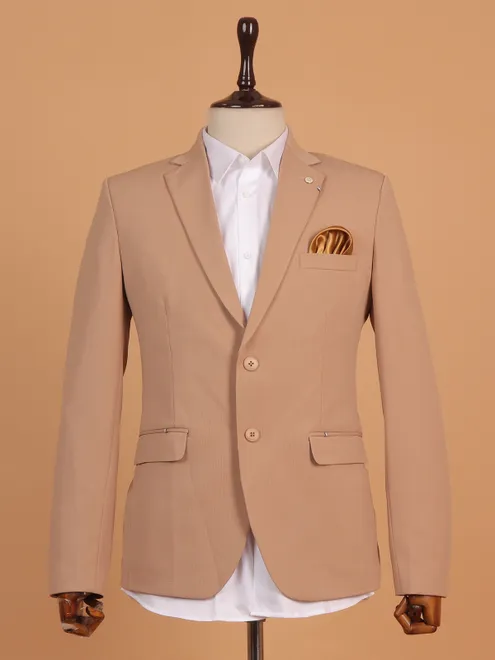 Light brown textured mens blazer for special events