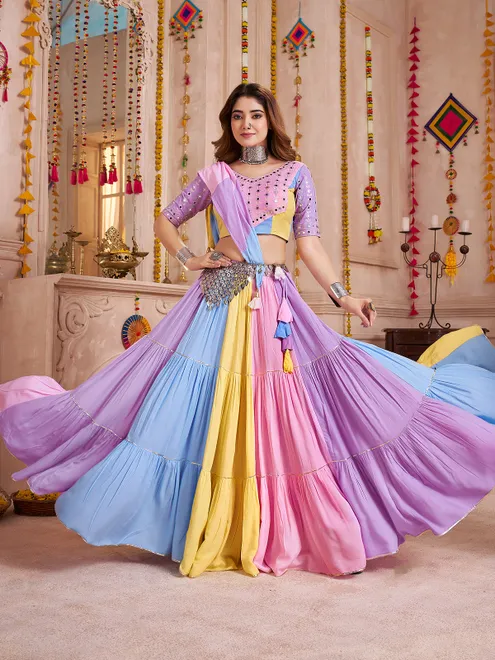 Light purple graceful navratri chaniya choli