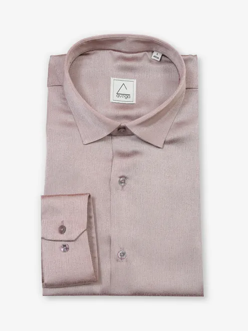 Linen Peach textured party shirt