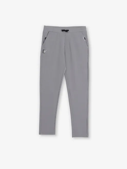 MAML grey solid cotton trouser