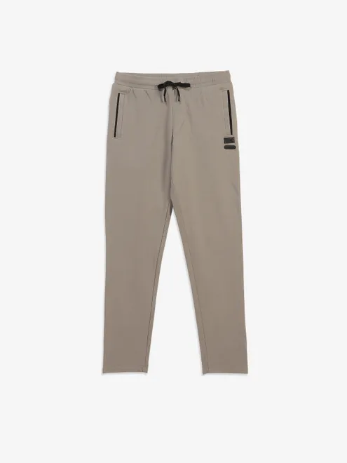 MAML solid grey cotton trackpant