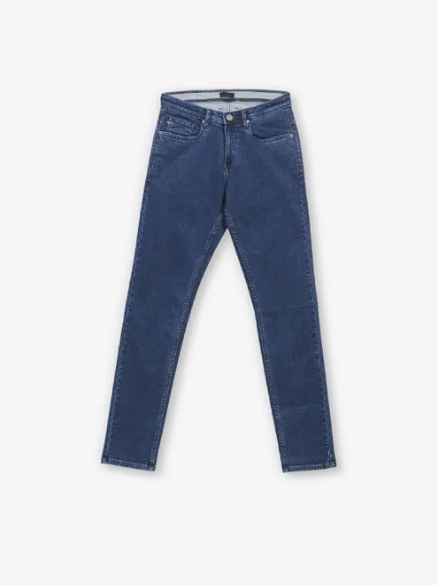 NOSTRUM solid blue denim jeans