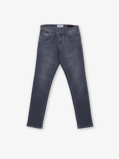 NOSTRUM washed black denim jeans for men