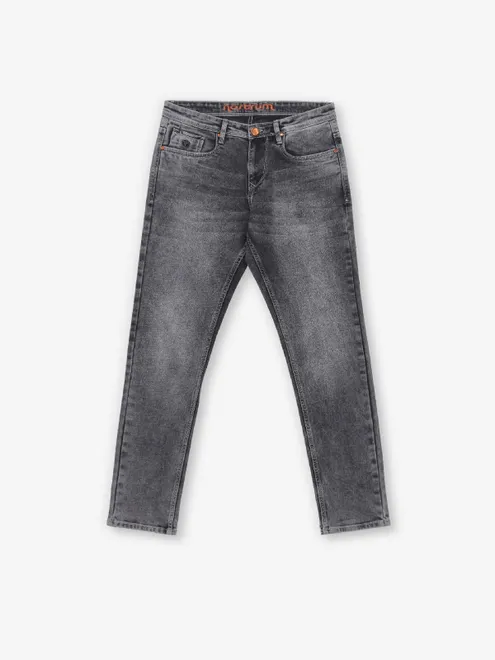 NOSTRUM washed black denim slim fit jeans