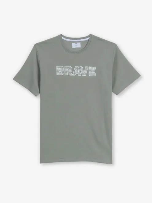 OCTAVE pista green cotton t-shirt