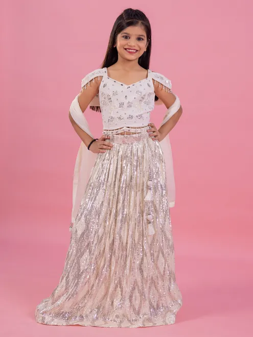 Off white beautiful lehanga choli for girls
