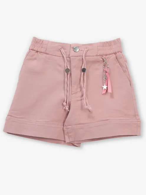 onion pink girls casual shorts in cotton