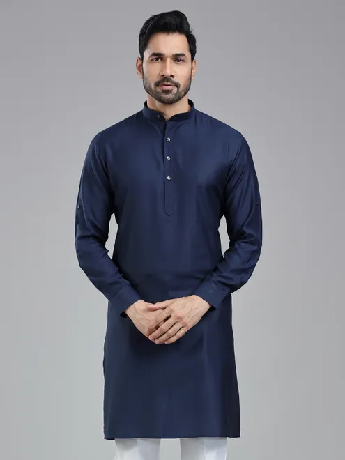 Oxford navy festival kurta for men