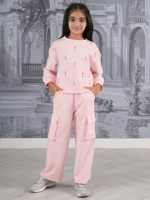 Peach cotton casual co-ord set