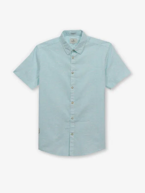 PEPE JEANS aqua printed cotton shirt