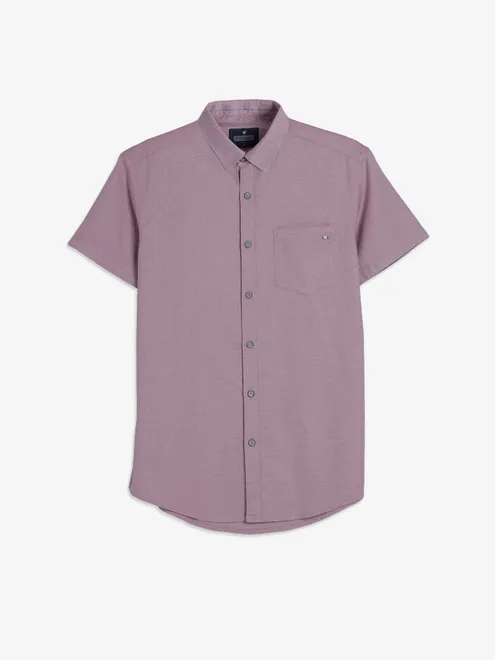 PIONEER pink texture cotton shirt