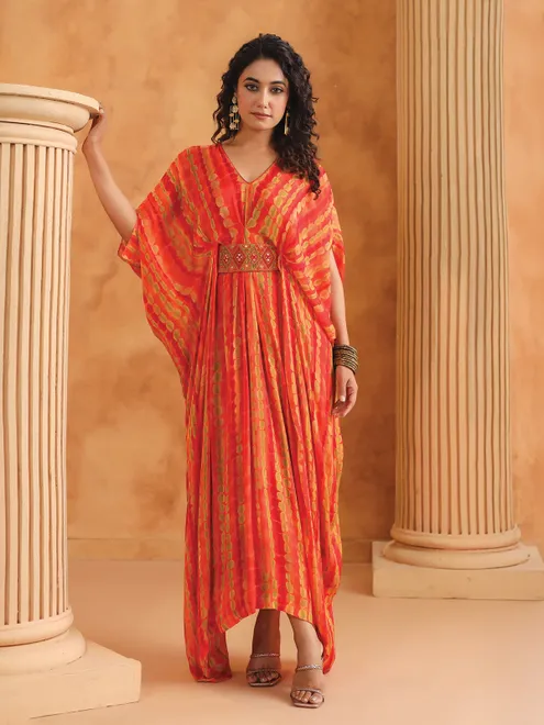 printed silk western stle kurti