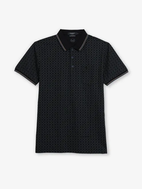 PSOULZ black printed cotton t-shirt