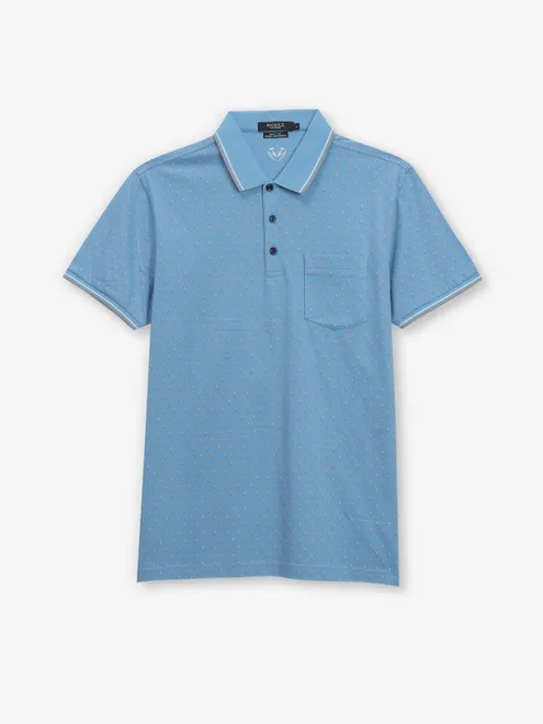 PSOULZ blue printed cotton t-shirt