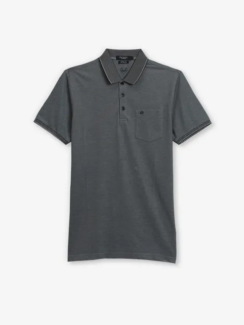PSOULZ dark grey plain cotton t-shirt
