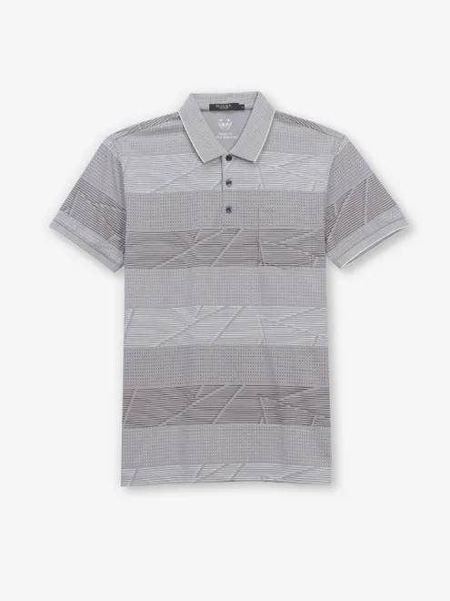 PSOULZ grey casual printed cotton t-shirt
