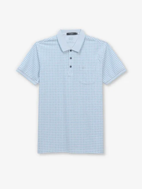 PSOULZ light blue printed cotton t-shirt