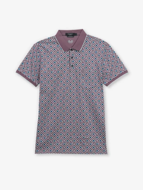 PSOULZ mauve pink cotton printed t-shirt