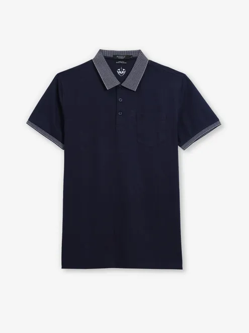 PSOULZ navy plain cotton t-shirt