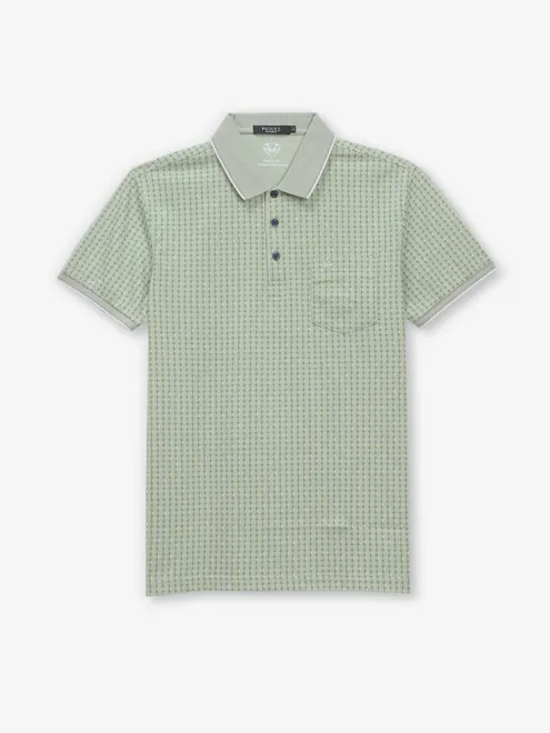 PSOULZ pista green printed cotton t-shirt