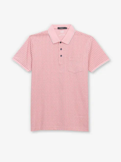 PSOULZ printed peach cotton t-shirt