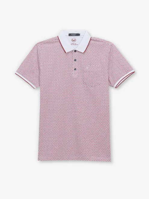 PSOULZ red and white cotton printed t-shirt