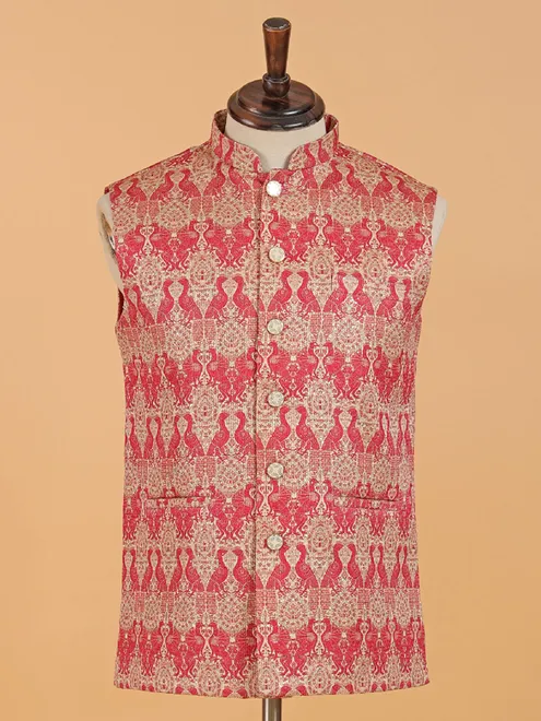 Rad cotton silk waistcoat with print
