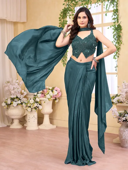 Rama green reception wear indowestern suit