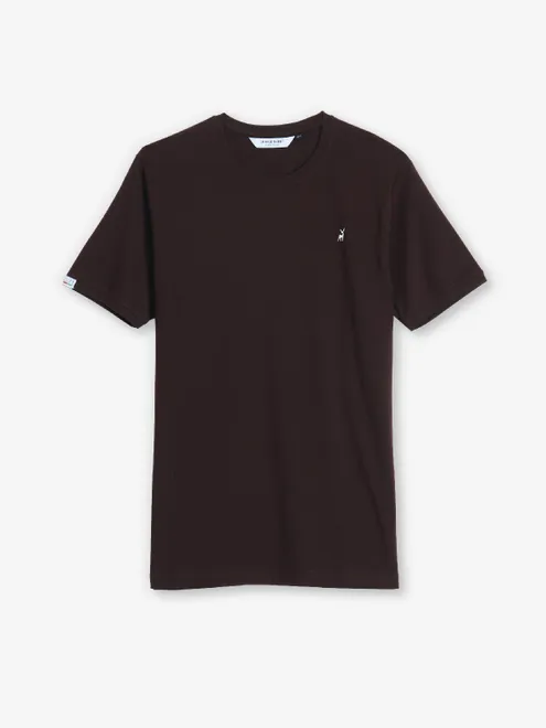 RIVER BLUE coffee cotton plain t-shirt