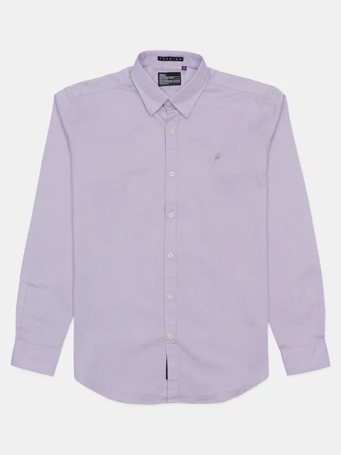 River Blue lilac purple cotton casual shirt