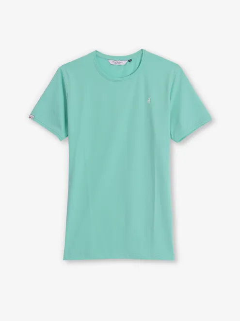 RIVER BLUE mint blue cotton t-shirt
